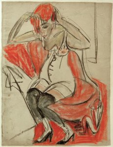 Girl on a Violet Chair by Ernst Ludwig Kirchner